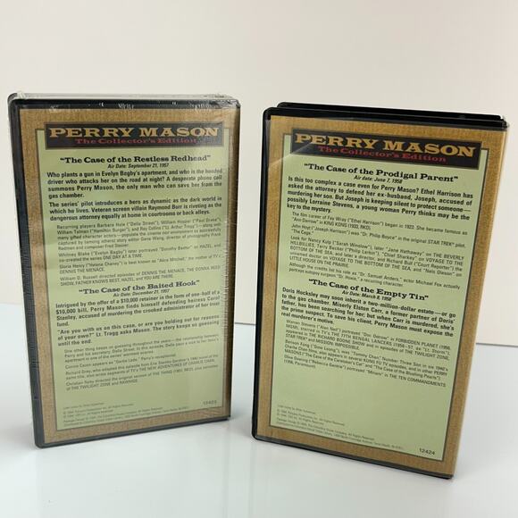 2x Perry Mason Collector's Edition VHS Tapes 4 Episodes '57 '58 -EUC & 1 NEW - Picture 3 of 16